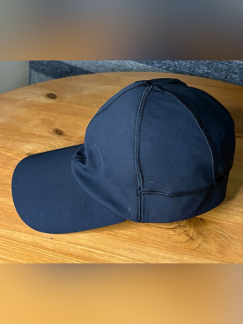lululemon athletica Black Performance Workout Cap Hat Adult Small EUC - Picture 2 of 7